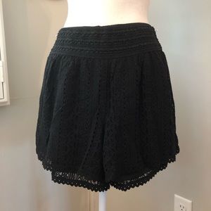 Maurices lace black shorts with amazing details!